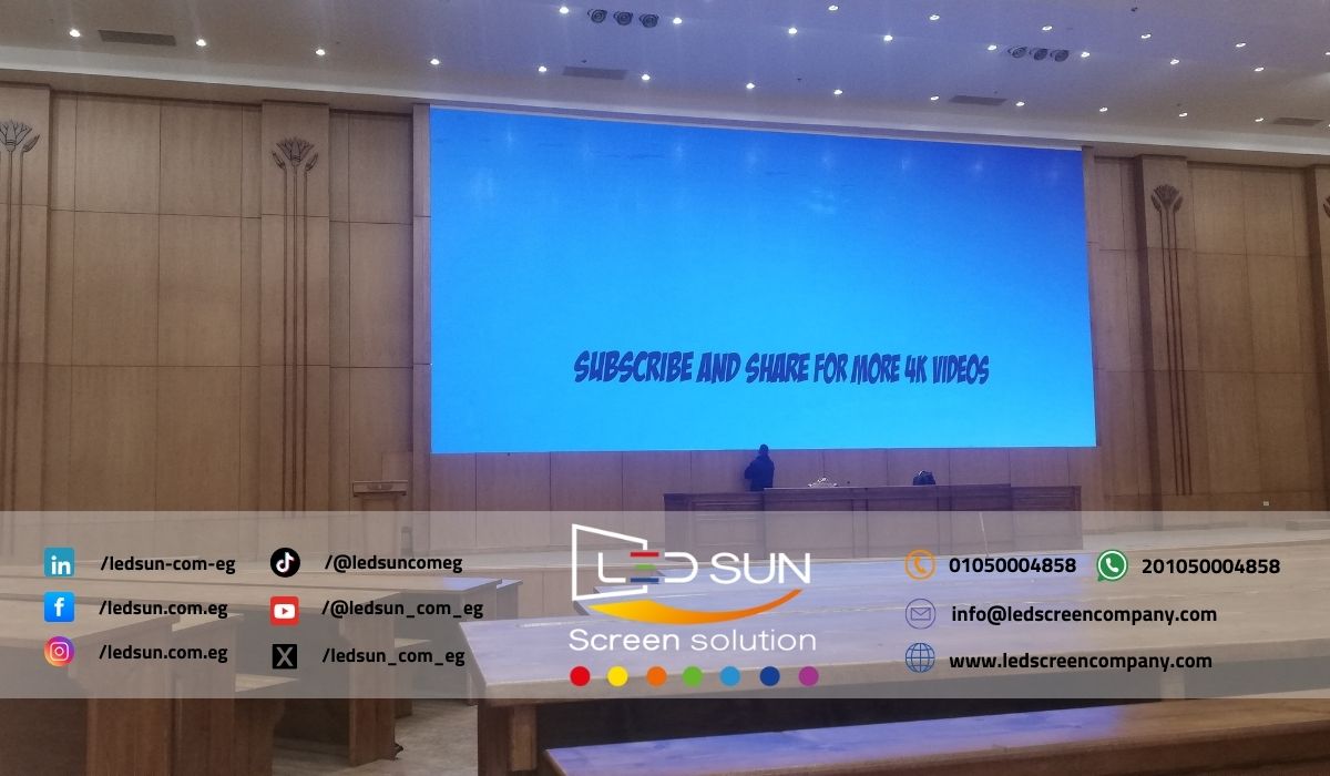 تركيب شاشات ليد مدرج كلية الشرطة وصيانتها من شركة ليد صن